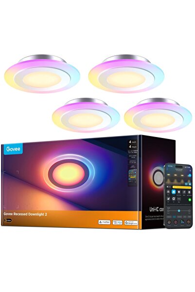 Govee Smart gömme spot LED, RGBWW LED spot 230V, 900LM, Matter ve Alexa ile u...