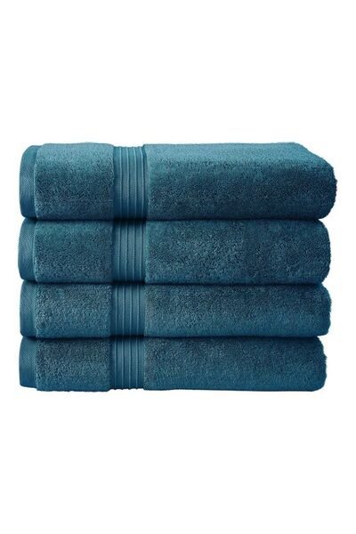 Genrics AASHZ 4-Piece Bath Towels, 100% Combed Cotton 550 GSM, Quick Dry, Thi...