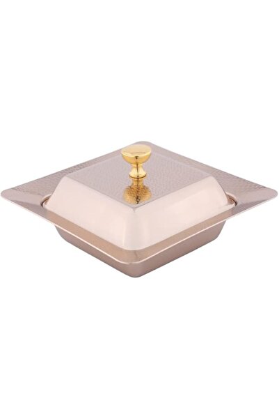 Generic Date serving bowl from Al Saif, size: 15.6 cm x 15.6 cm, color: gold