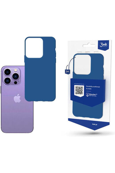 3MK Ματ Πίσω Κάλυμμα Σιλικόνης 1.2mm Μπλε Μύρτιλο (iPhone 14 Pro Max)