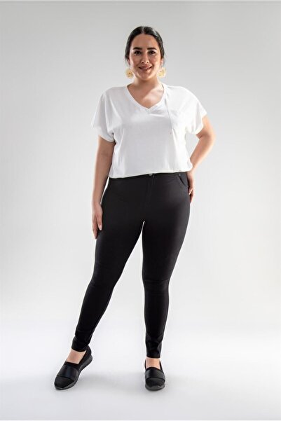 Roxxlen Women's Plus Size Trousers Black
