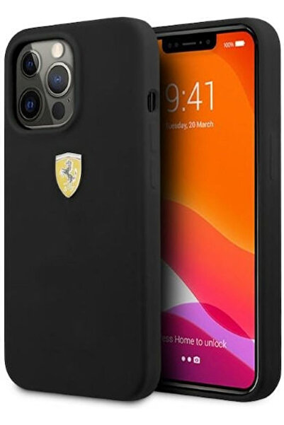 Ferrari Θήκη Πλάτης Σιλικόνης MagSafe Μαύρη (iPhone 13 Pro) Κωδικός: FESSIHMP...