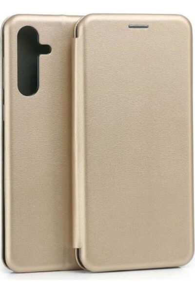 Beline Θήκη Συνθετικό Δέρμα / Σιλικόνη Χρυσό (Samsung M55, Beline)