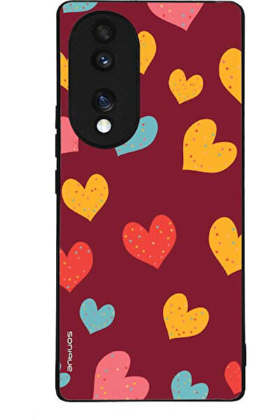 Other Θήκη Sonique Heart Series για Honor 70 5G Μπορντό