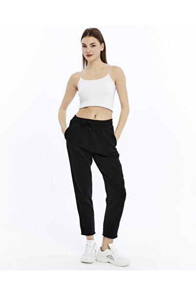 Çarli Women's Canvas Trousers 4228 Black