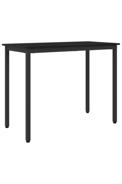 vidaxl masă Stejar Negru 100 x 50 x 76,5 cm Lemn ingineresc și oțel