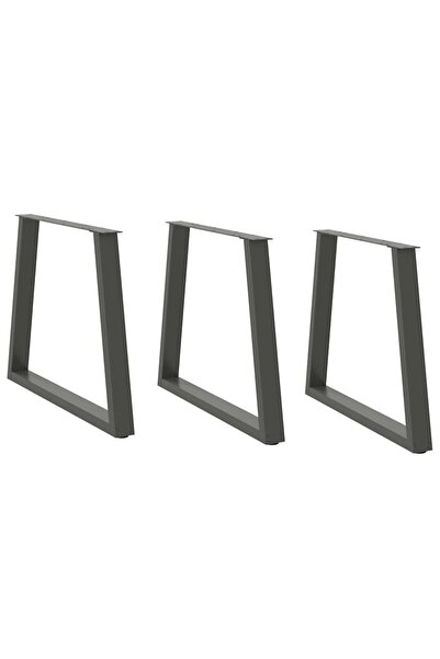 vidaxl Picioare de masă în formă de V, 3 buc., antracit, 80x(72-73,3) cm, oțel