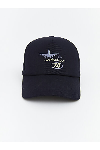 LC Waikiki Navy Blue Printed Men's Cap Hat