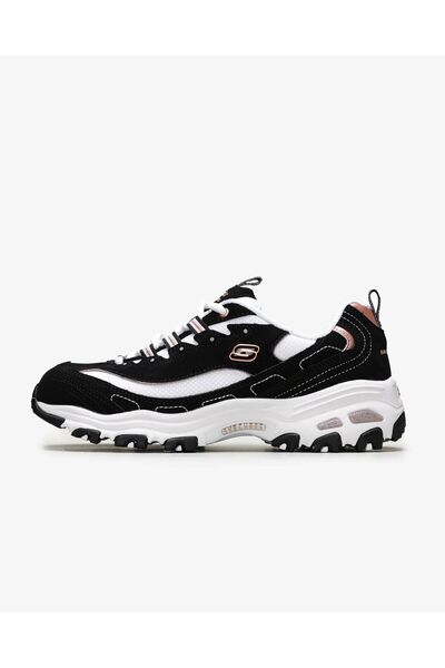 SKECHERS Black D'Lites - Devoted Fan Women's Sneakers Sports Shoes
