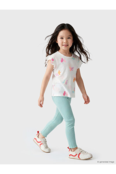 LC Waikiki Butterfly Printed Girl's Suit