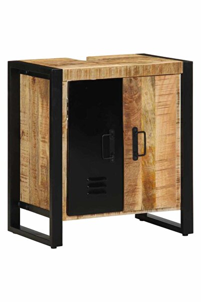 vidaxl Bathroom Cabinet with Shelf Brown 55 x 35 x 60 cm Solid Mango Wood