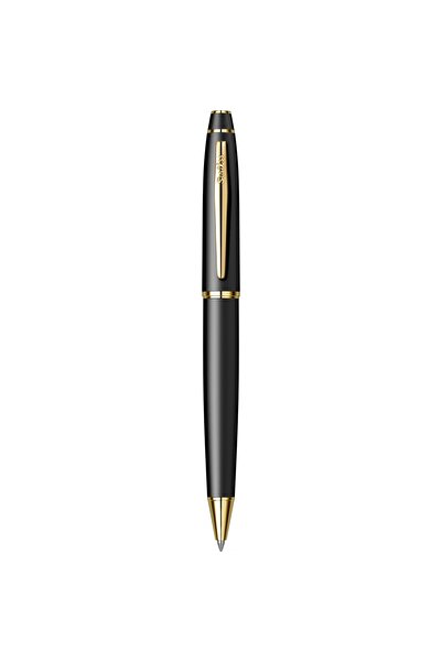 Scrikss Noble 35 Matte Black Gold Ballpoint Pen -- Pen Basket --