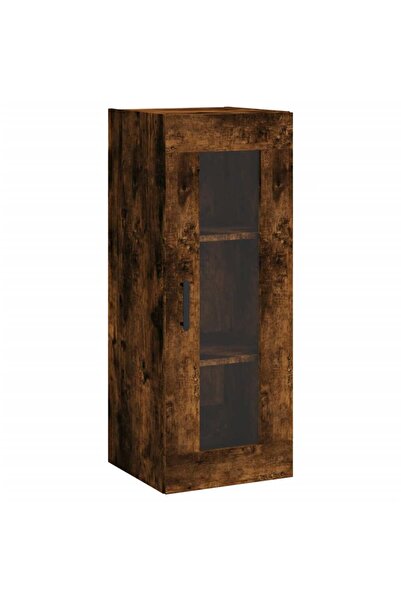 vidaxl Dulap montat pe perete, stejar fumuriu, 34,5x34x90 cm