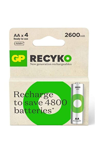 RECYCO Baterie reîncărcabilă R 6 (AA) NiMH 2600 mAh, 4 bucăți, GP ReCkyo