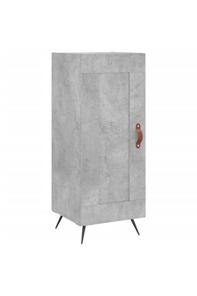 vidaxl Servantă, gri beton, 34,5x34x90 cm, lemn compozit