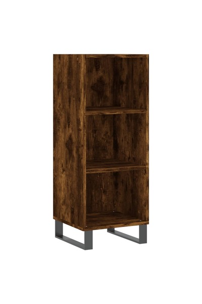vidaxl Servantă, stejar fumuriu, 34,5x32,5x90 cm, lemn prelucrat