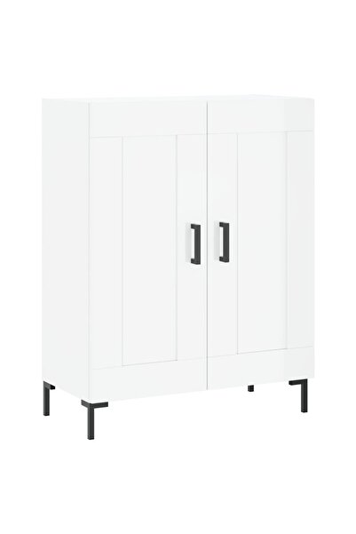 vidaxl Servantă, alb extralucios, 69,5x34x90 cm, lemn compozit