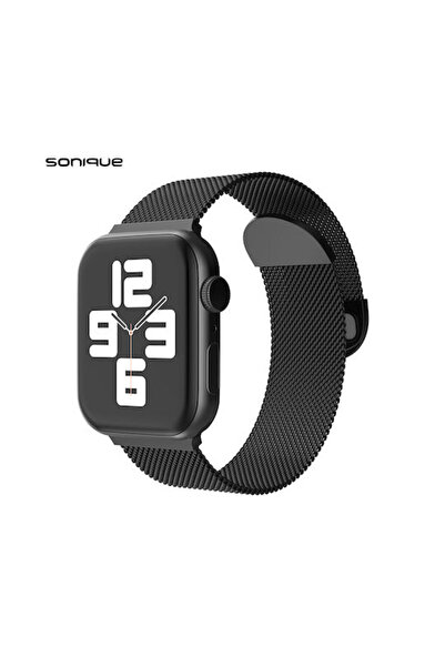 Other Λουράκι Sonique από Ανοξείδωτο Ατσάλι Μαύρο (για Apple Watch (42/44/45/...
