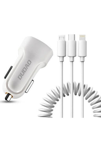 DUDAO Φορτιστής αυτοκινήτου R7 3W 2.4A με μία θύρα: 1xUSB με καλώδιο Lightnin...