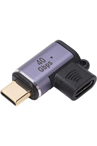 POWERTECH Μετατροπέας USB-C αρσενικό σε USB-C θηλυκό Γκρι 1 τεμάχιο PTH-107