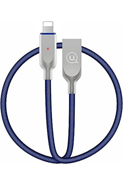 Usams SJ170 Πλεκτό Καλώδιο USB-A σε Lightning Μπλε 1.9μ (USA367BLU)