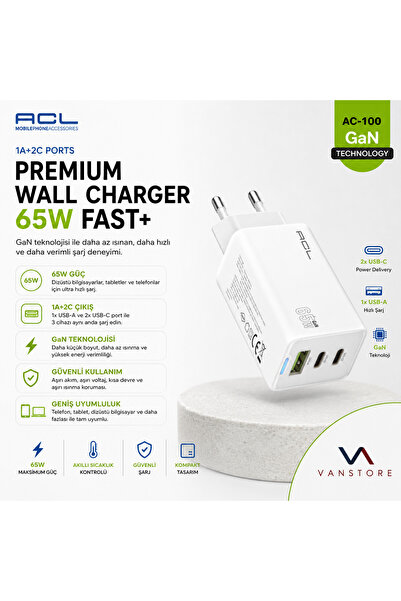 ACL 65W HIZLI ŞARJ ADAPTÖRÜ BAŞLIK