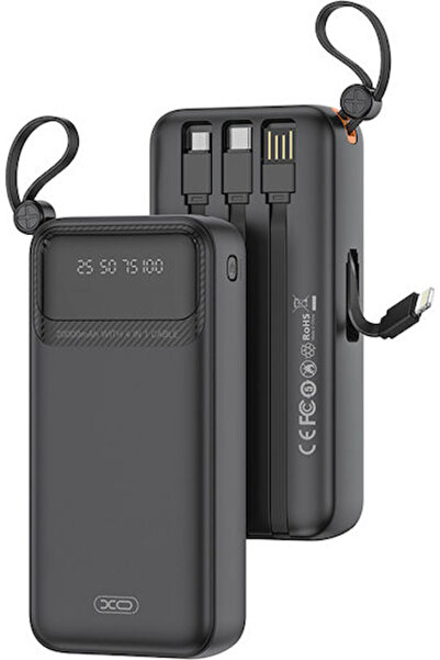 Xo PR279 Power Bank 20000mAh 10W με 2 θύρες USB-A και 1 θύρα USB-C Μαύρο