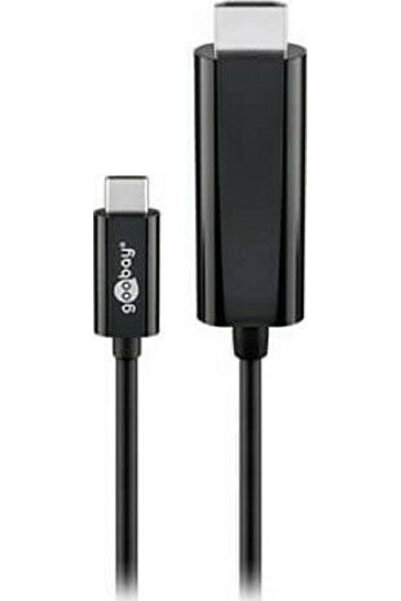 goobay Καλώδιο HDMI αρσενικό - USB-C αρσενικό 1.8μ Μαύρο Κωδικός: 77528