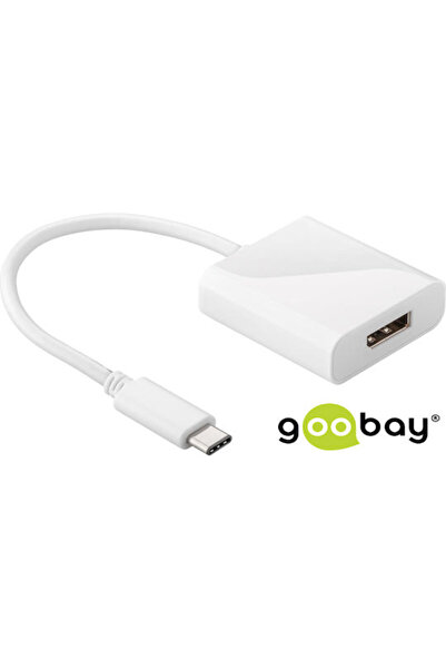 goobay Μετατροπέας USB-C αρσενικό σε DisplayPort θηλυκό Λευκό 1 τεμάχιο 66257