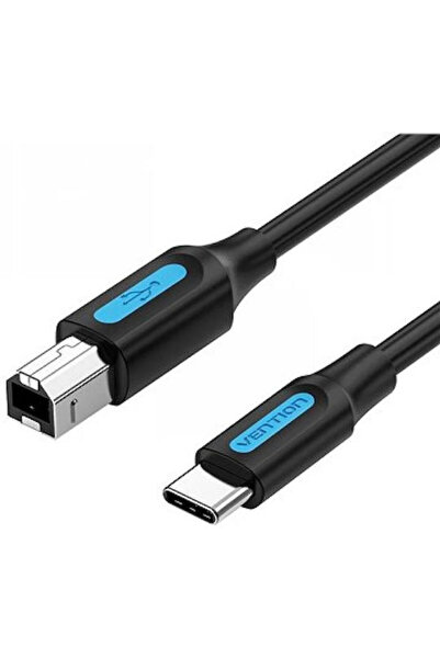 Vention Καλώδιο USB 2.0 USB Type-C Αρσενικό σε USB-B Μαύρο 1,5μ