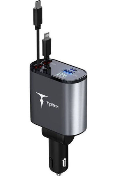 Other Încărcător auto T-phox Flexit 4-în-1 86W Gri 6974670443839