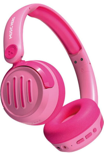 SBS Music Hero Ασύρματα ακουστικά κεφαλής Bluetooth με 24 ώρες λειτουργίας, Ροζ