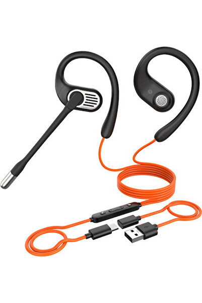 Oneodio Ενδοωτικά ακουστικά handsfree με βύσμα USB-C, μαύρα