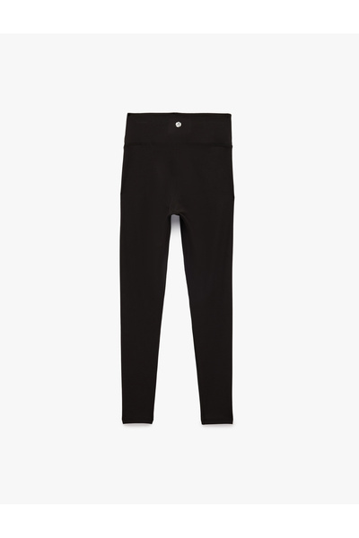 Koton High Waist Interlock Fabric Slim Fit Sports Leggings