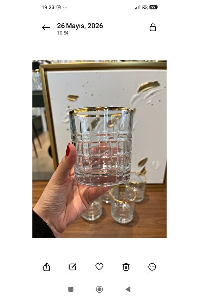 P&ORA PREMIUM KITCHEN PRODUCTS Bri̇t 12-Piece Gold Plated Water and Beverage ...