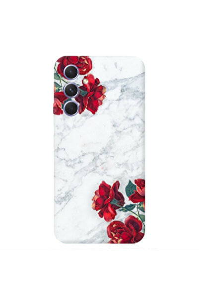 Other Samsung S25 red roses marble Transparent Silicone TPU Θήκη