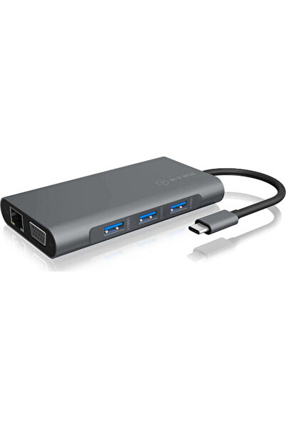 ICY BOX Σταθμός σύνδεσης USB-C με HDMI 4K, PD, Ethernet και υποστήριξη για 2 ...