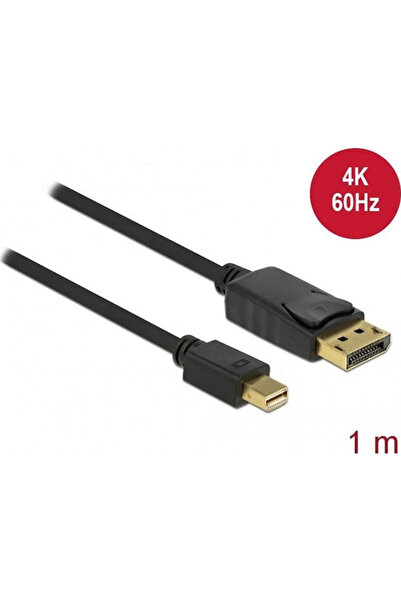 DELOCK Καλώδιο DisplayPort αρσενικό - mini DisplayPort αρσενικό 1μ Μαύρο (82698)