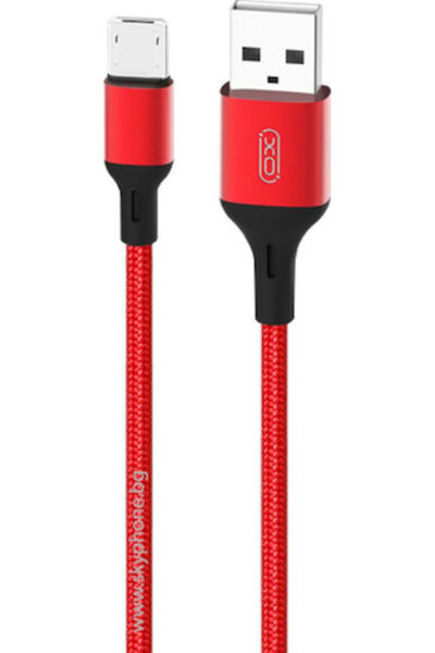 Xo Καλώδιο USB 2.0 σε micro USB, κανονικό, 1μ, κόκκινο