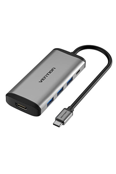 Vention CNBHB Σταθμός σύνδεσης USB-C με HDMI 4K, PD και υποστήριξη για 2 οθόν...