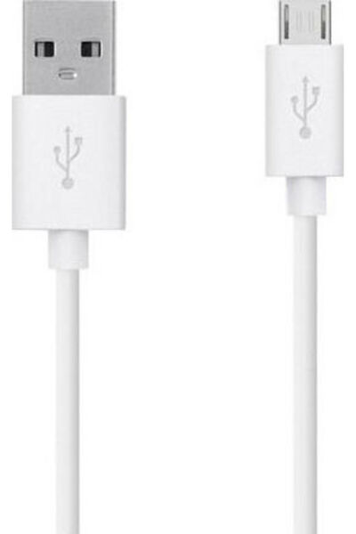 OSIO Καλώδιο USB 2.0 σε micro USB, κανονικό, 1.2μ, Λευκό (OTU-395W)