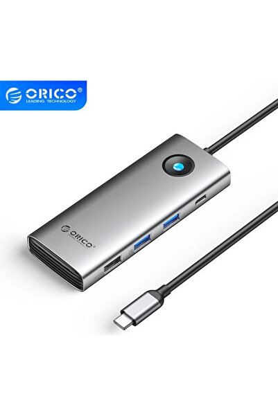 Orico Σταθμός σύνδεσης USB-C με HDMI 4K PD Ethernet Γκρι (PW11-8PC-GY-EP)