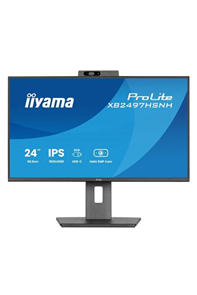 IIYAMA Monitor IPS LED 23.8 " XB2497HSNH-B1, Full HD, HDMI, DP, Cameră web, P...