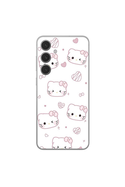 PPKin Samsung Galaxy S25 FE Uyumlu Hello Kitty Tasarımlı Şeffaf Kılıf