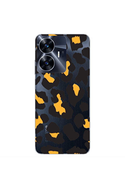 Other Realme Note 50 Yellow leopard Transparent Silicone TPU Θήκη