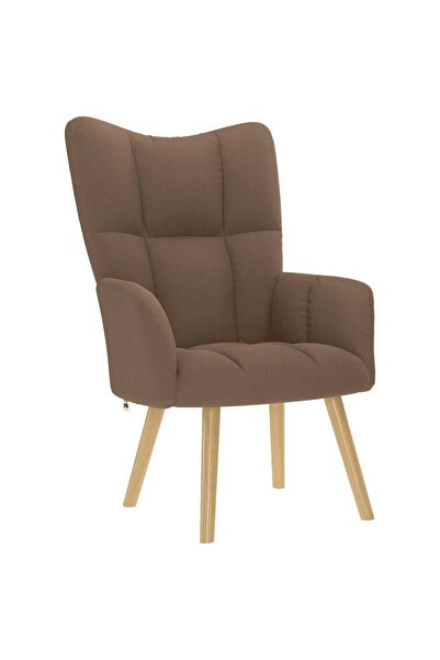 vidaxl Scaun de relaxare, maro, material textil