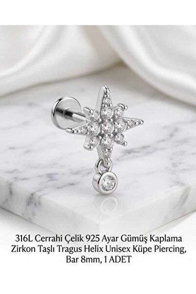 Begonia Accessories 316L Cerrahi Çelik Paslanmaz Kararmaz Alerji Yapmaz Zirko...