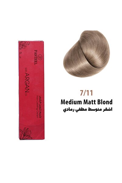 pasteel Italian Permanent Hair Dye with Argan Oil, 7/11 Medium Blonde Matte 1...