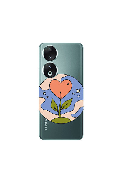 Other Honor 90 5G Hearted Flower Transparent Silicone TPU Θήκη