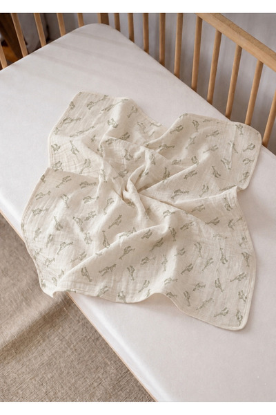 FURYATEX 100% Cotton Muslin Baby Blanket 70X80 cm – Breathable Soft Multi-Pur...